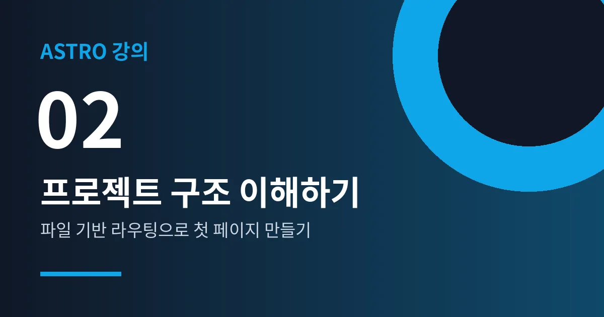 Astro 강의 2강 - 프로젝트 구조와 파일 기반 라우팅